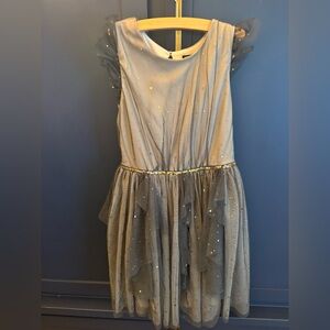 Zunie Gray Dress with Gold Details
